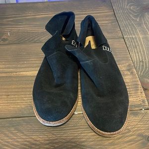 Black suede Clark’s